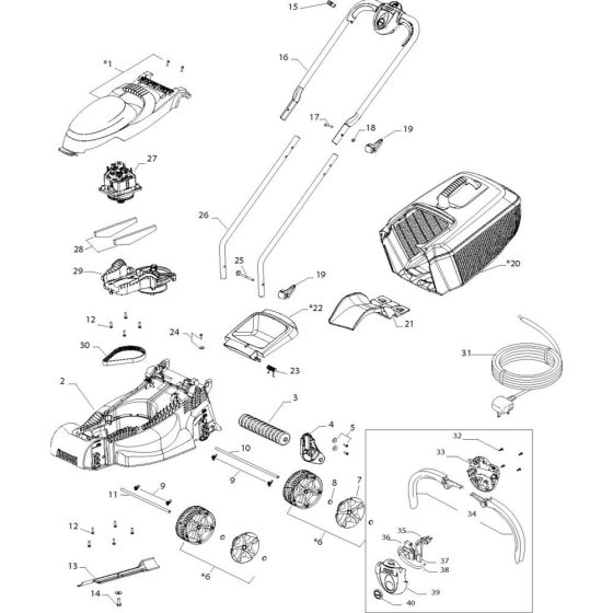 Flymo Speedimo Mower Assembly