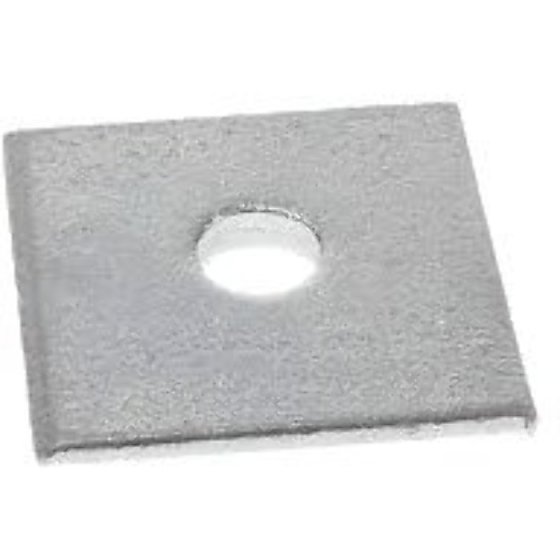 Square Plate Washer, M10 (Hole) Size: 1.1/2", Thick: 3mm - Each