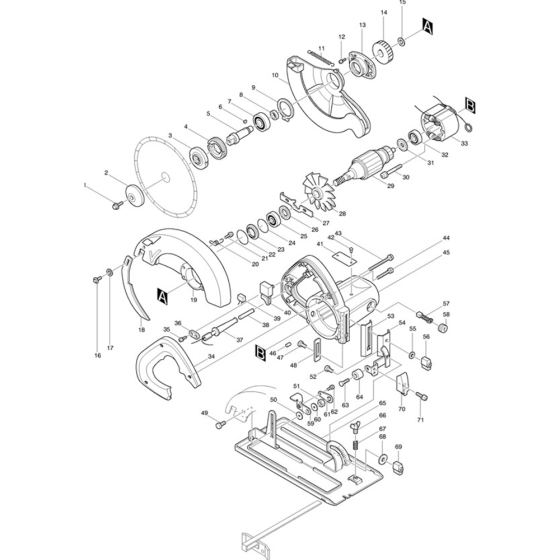Makita SR1600 Main Assembly