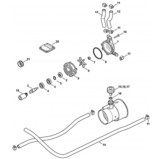 Pressure Pump for Stihl SR200-D