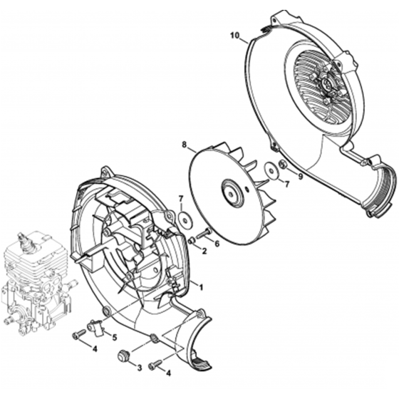 Fan Housing & Wheel Assembly