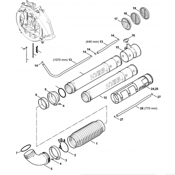 Pleated Hose & Blower Tube