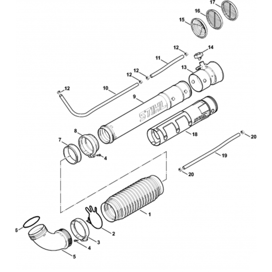 Pleated Hose Assembly for SR440