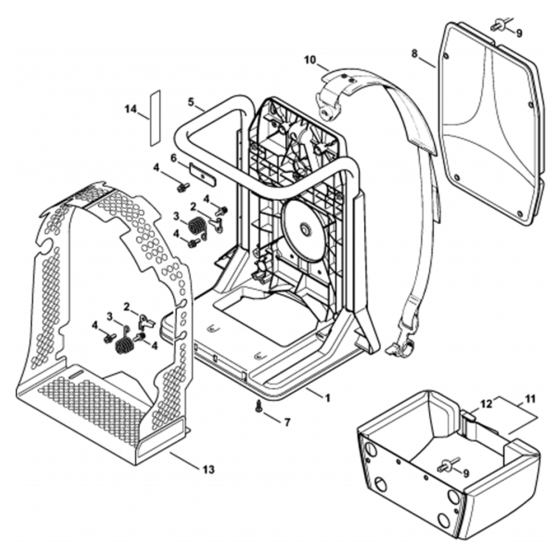 Backplate Assembly for Stihl