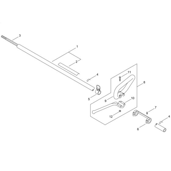 Main Pipe & Handle for ECHO