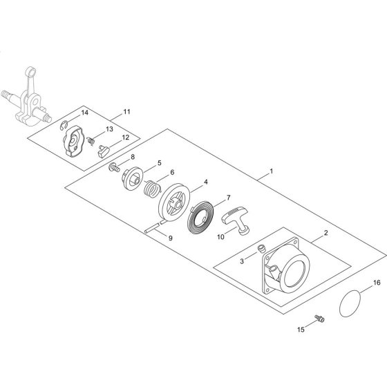 Recoil Starter for ECHO SRM-222ES/L