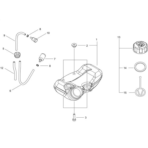 Fuel Tank for ECHO SRM-235ES/L