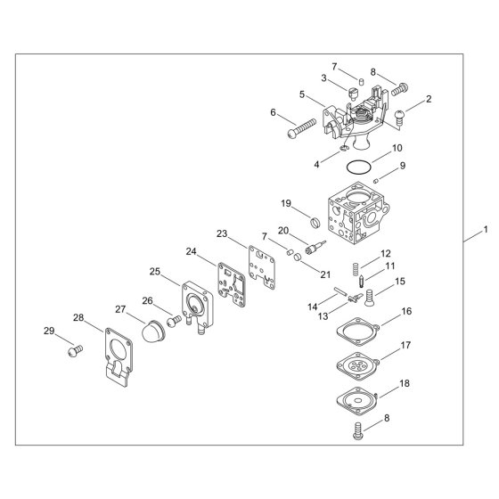 Carburettor for ECHO SRM-235ES/L