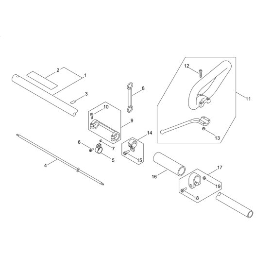 Main Pipe & Handle for ECHO