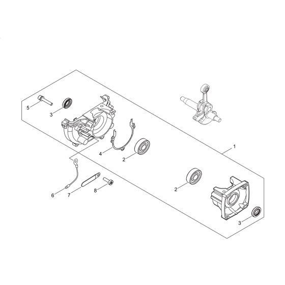 Crankcase for ECHO SRM-236ES/L