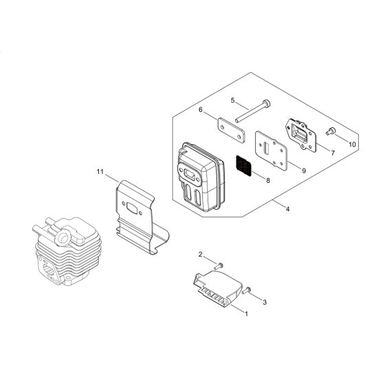 Muffler for ECHO SRM-236ES/L
