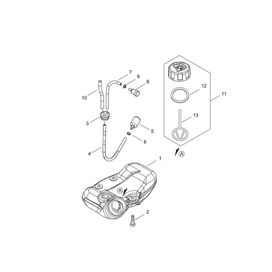 Fuel Tank for ECHO SRM-237TES/U-7