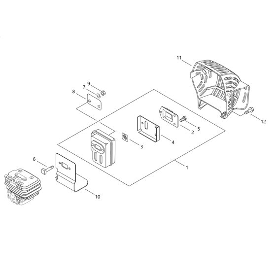 Muffler for ECHO SRM-265/L