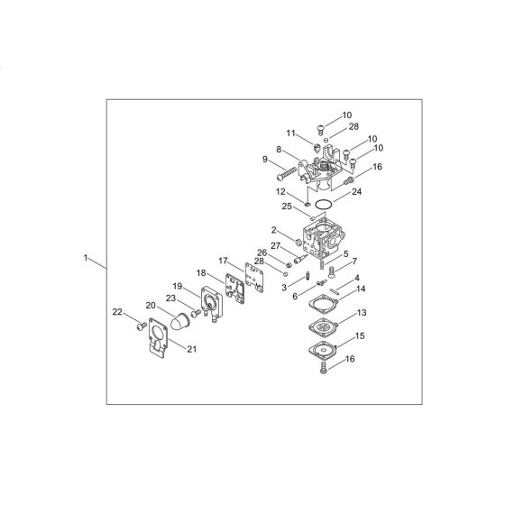 Carburettor for ECHO SRM-265TES/U