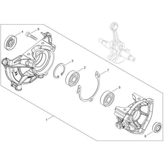 Crankcase for ECHO SRM-3021TES/U-2