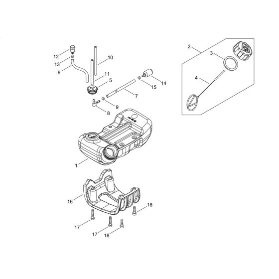 Fuel Tank for ECHO SRM-3021TES/U-7