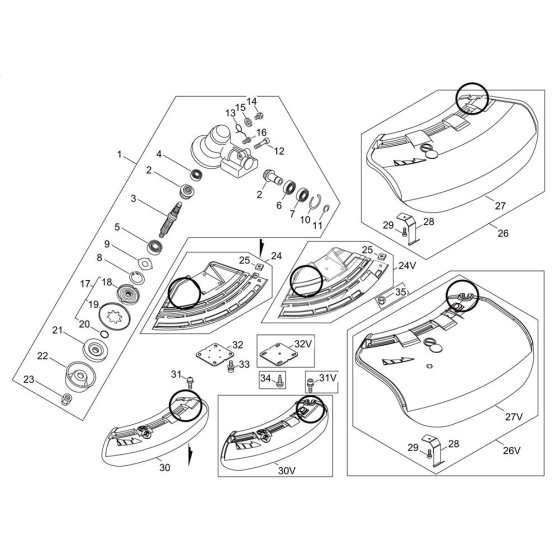 Gear Case & Shield for ECHO
