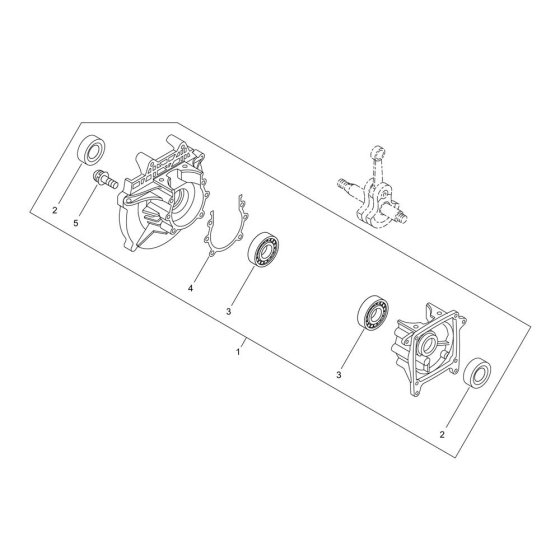 Crankcase for ECHO SRM-350ES/U
