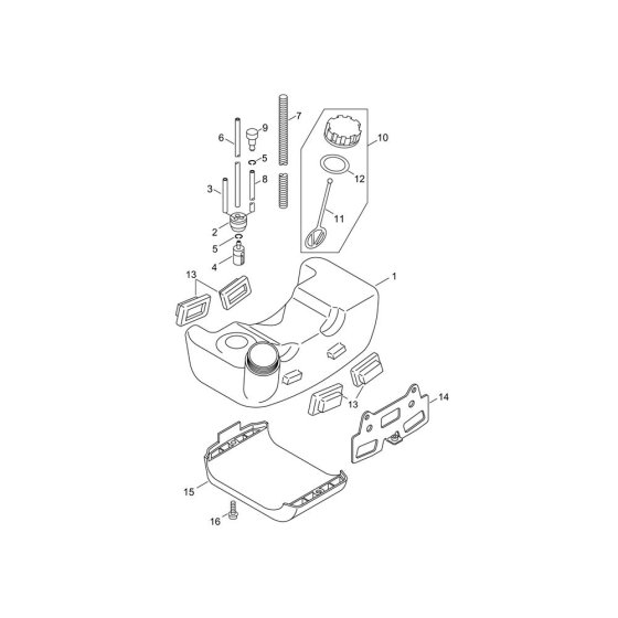 Fuel Tank for ECHO SRM-350ES/U