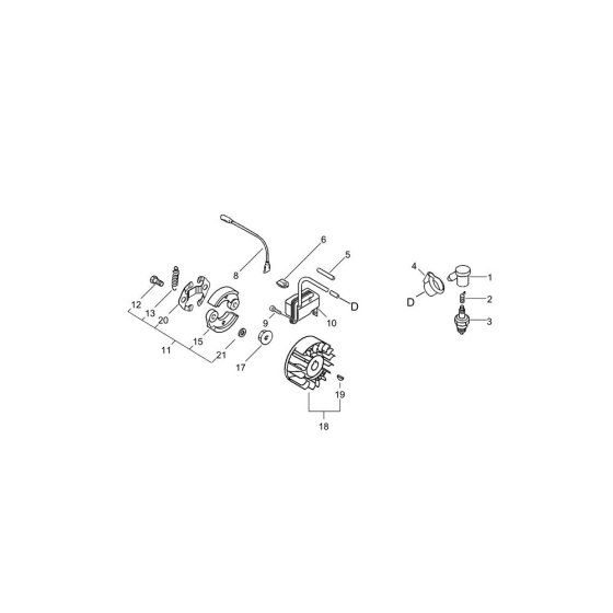 Magneto, Clutch for ECHO SRM-410ES/U