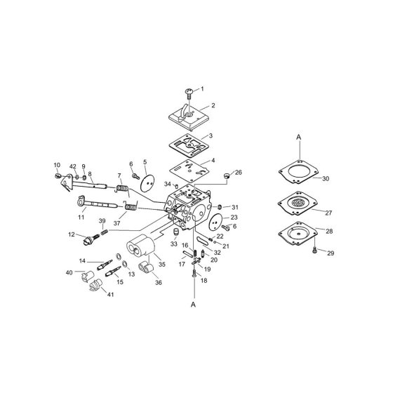Carburettor for ECHO SRM-580/U