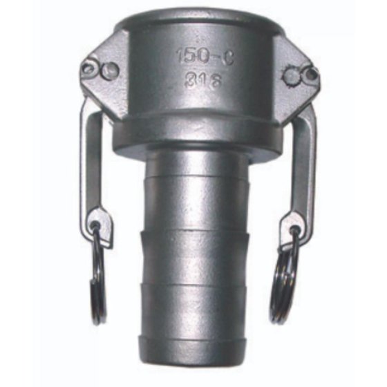 1.1/2" Type C Camlock X Hosetail Stainless Steel