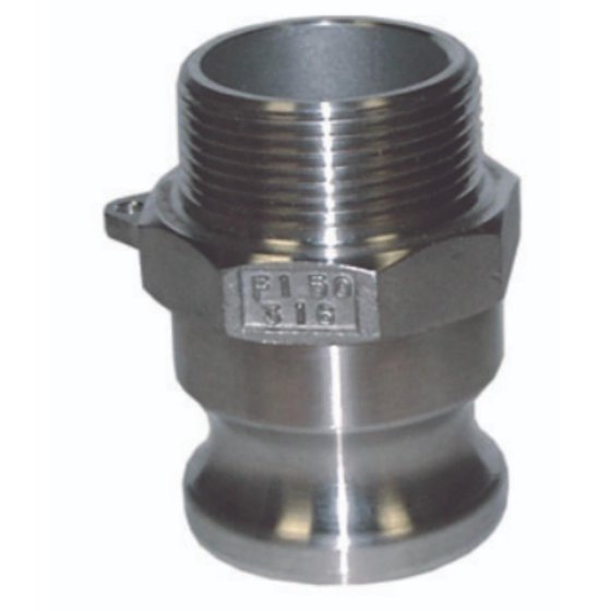 1.1/2" Type F Camlock X BSPT Male Stainless Steel