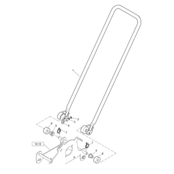 Steering Handle for Bomag BVP 10/30