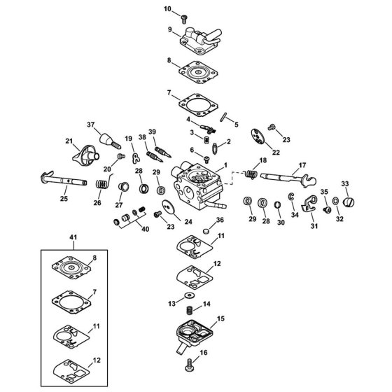 Carburettor Assembly for Stihl BR800 Blower