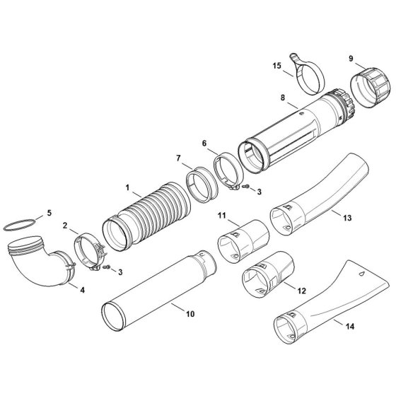 Tube Assembly for Stihl BR800 Blower