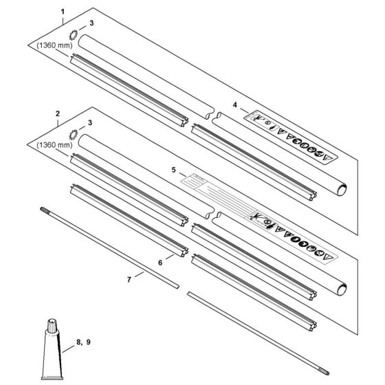 Drive Tube Assembly for Stihl FS361C
