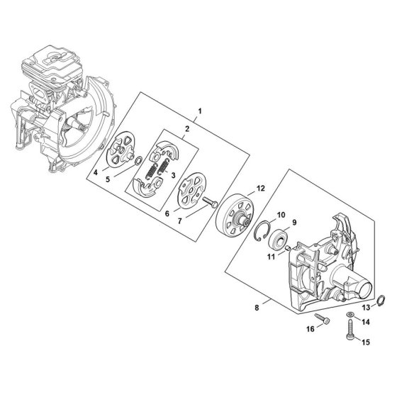 Clutch & Housing for Stihl FS461