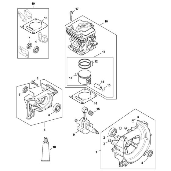 Crankcase, Cylinder Assembly