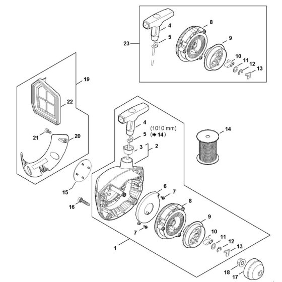 Rewind Starter for Stihl FS461