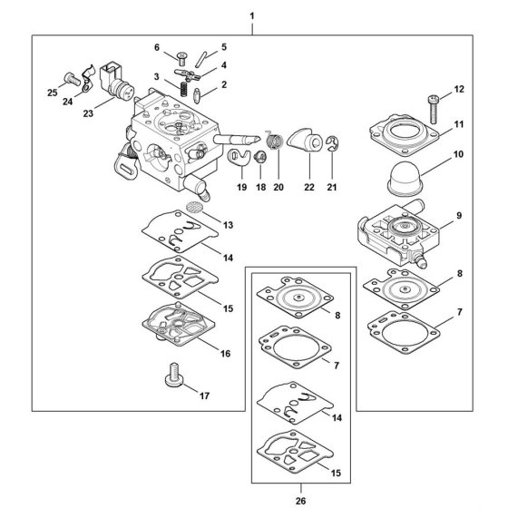 Carburettor Assembly for Stihl