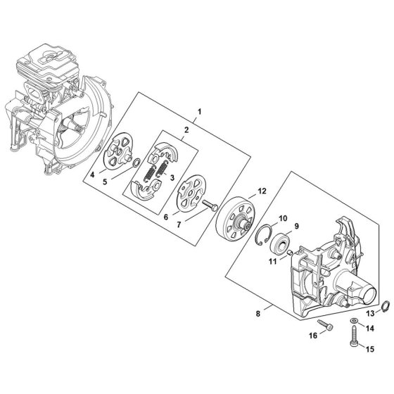 Clutch & Housing for Stihl FS461