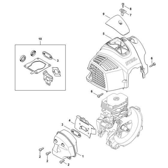 Muffler, Shroud Assembly