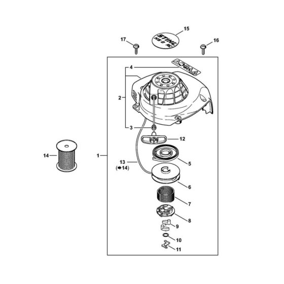 Stihl HS 82 RC-E Recoil Starter