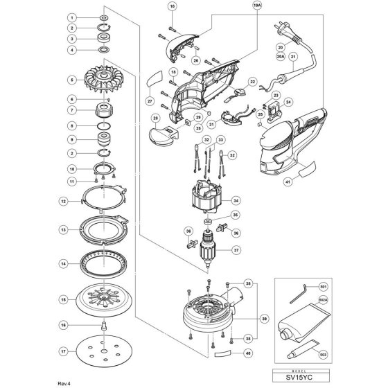 Main Assembly for Hikoki SV15YC