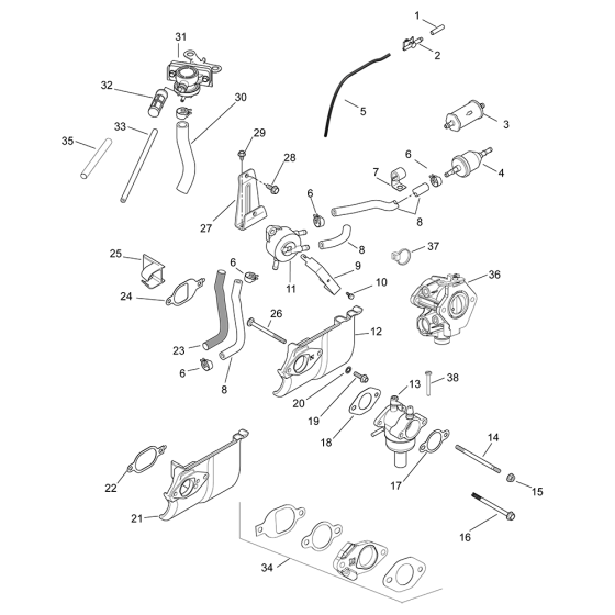 Fuel System for Kohler SV590