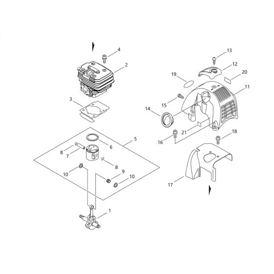 Shindaiwa T251 Engine Parts