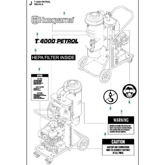 Decals for Husqvarna T4000