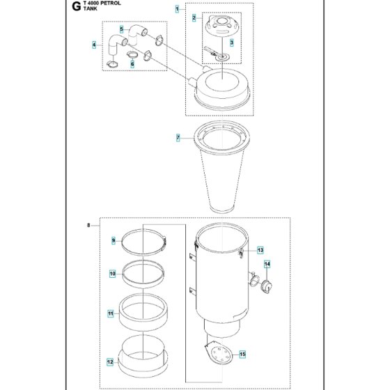 Tank Assembly for Husqvarna T4000