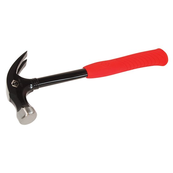 Claw Hammer 16oz Drop Forged High Carbon Steel with Neon Rubber Grip