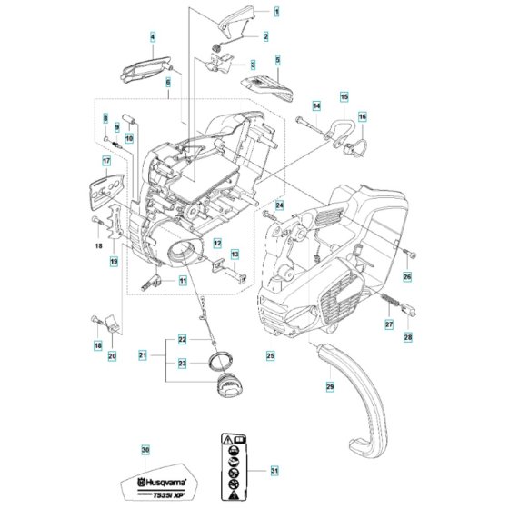 Crankcase for Husqvarna T535i XP