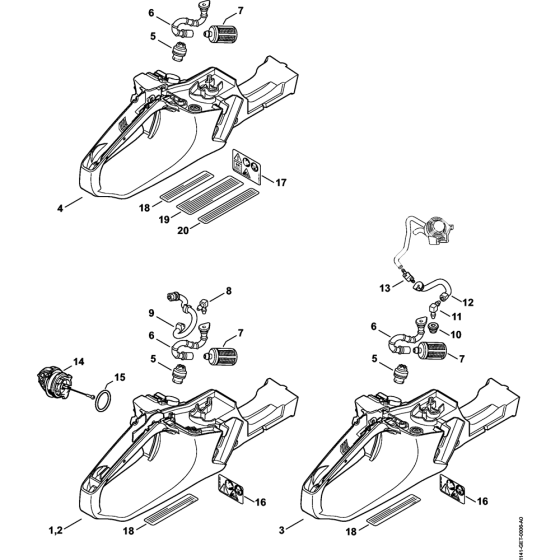 Tank Housing for Stihl MS261