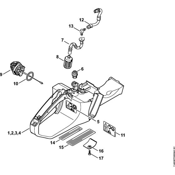 Tank Housing for Stihl MS362