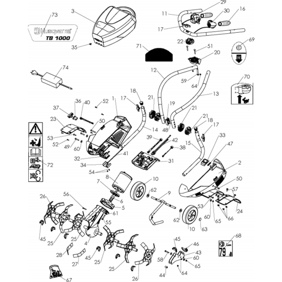 Husqvarna TB1000 Assembly