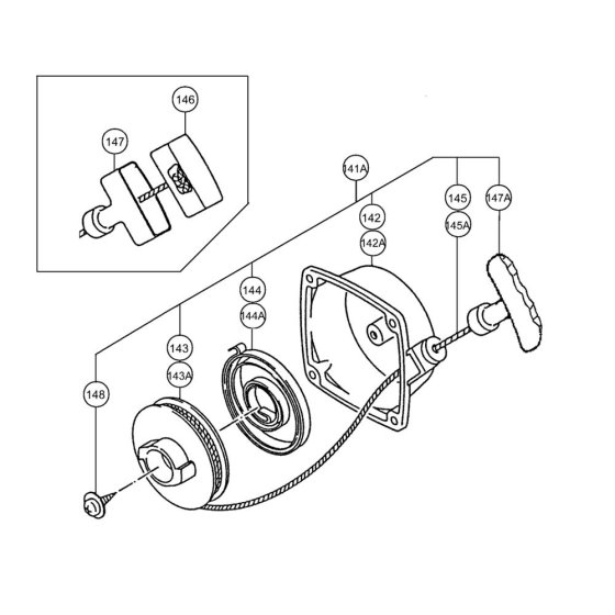 Recoil Starter for Tanaka TBL4600