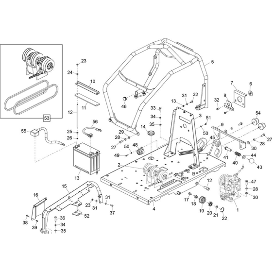 Bedplate Assembly for Belle TDX 650 A